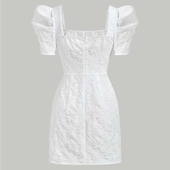 SHEIN MOD Square Neck Puff Sleeve Dress Size Medium - Picture 1 of 5